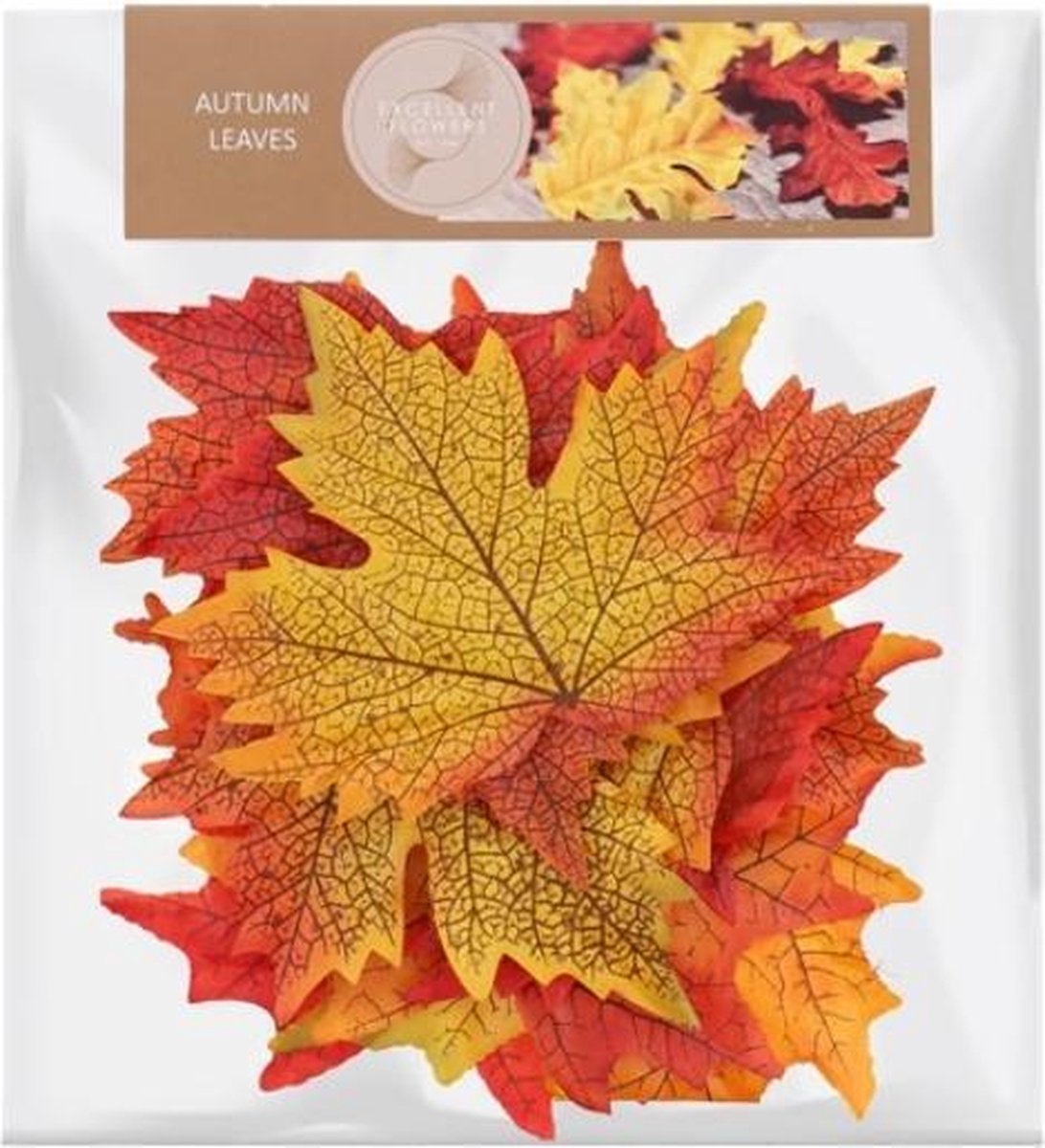 Totally Autumn | Herfst Bladeren | Seizoen Decoratie | 4 Kleuren | ca. 25 stuks | Esdoornblad | Esdoorn Groot